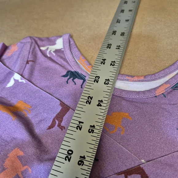 Pink Chicken Purple Dress with Horse Print - Picture 6 of 10